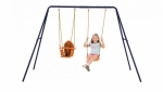 Action Double Swing set with Toddler Seat