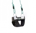 Half Bucket Rubber Infant Swing BLACK with Adjustable Ropes
